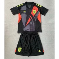 Španielsko Brankarsky Domáci Detský futbalový dres ME 2024 Krátky Rukáv (+ trenírky)